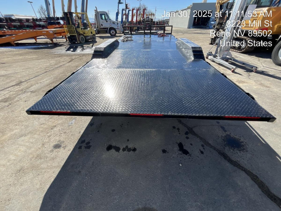 2025 TEXAS PRIDE TRAILERS 21' Lowboy Gravity Tilt Bed 14K Bumper Pull Trailer