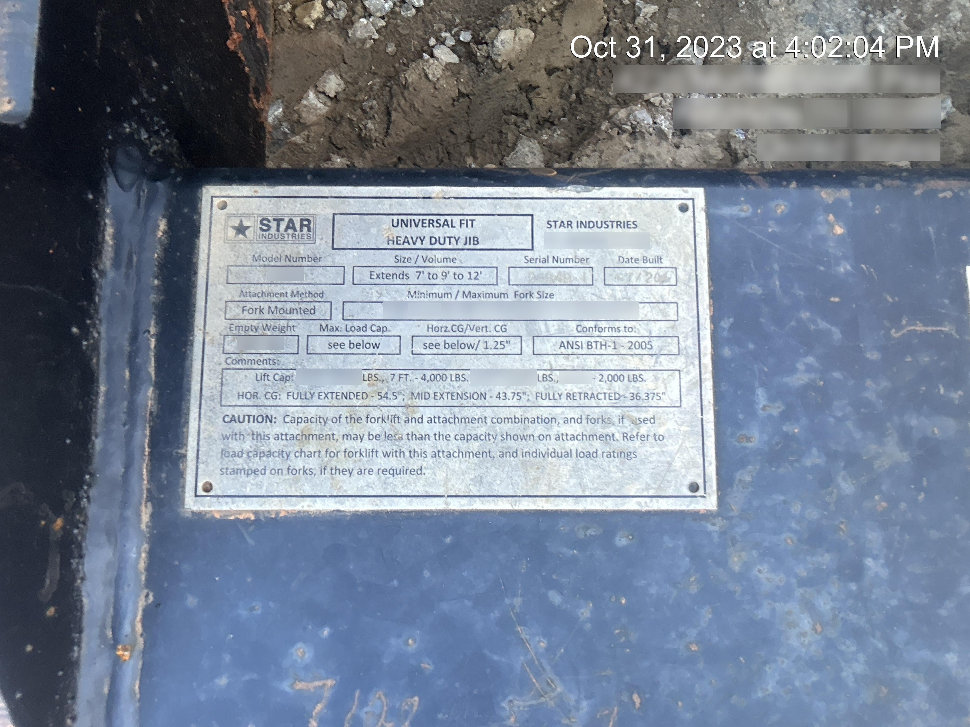 2020 STAR INDUSTRIES M1360B - Star JIB Boom
