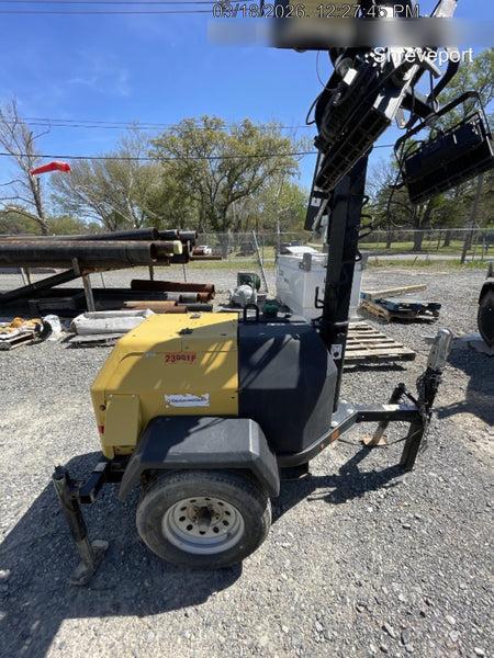 2022 Allmand NLV3GR (4) LED Light Fixture 350W, 23' Vertical Mast, 3kW Prime, Towable, Deep Sea L401, Leveling Jacks, Yanmar T4F 5.8hp