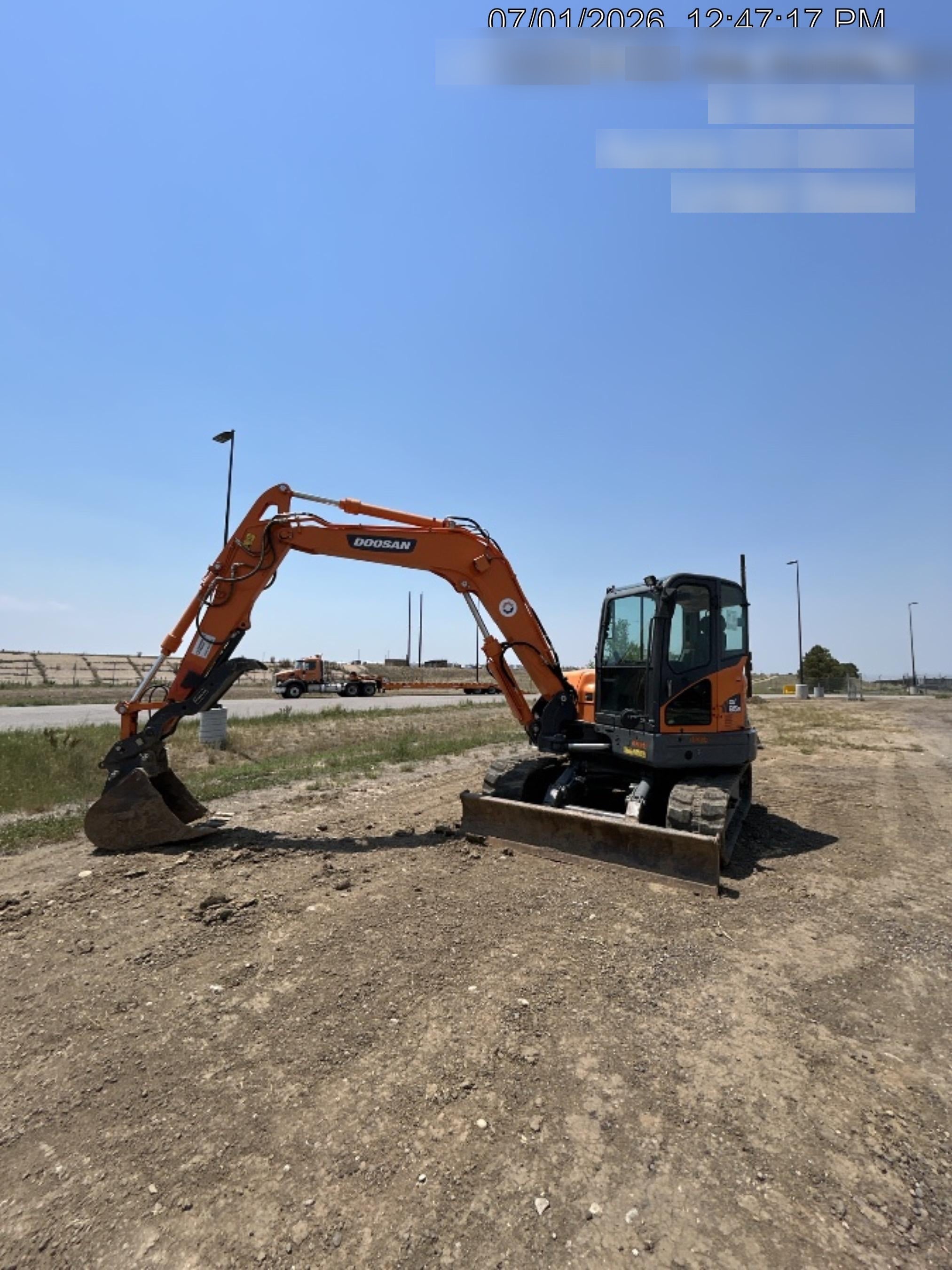 2019 Doosan DX85R-3 Standard Track Mini Excavator