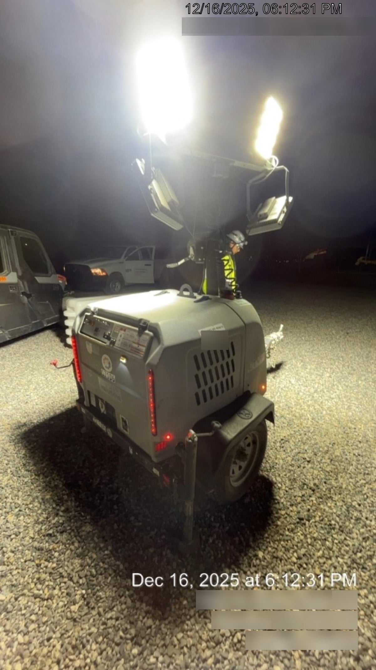 2019 Wacker Neuson LTV6L-MH Mobile Light Tower w/Fuel Level Sensor Installed