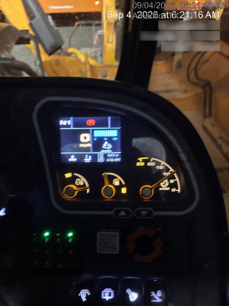 2019 JCB 512-56 109 HP w/CAB/HVAC, Beacon, Aux Hydraulics, Worklights, Solid Tires, 60" Carriage/Forks