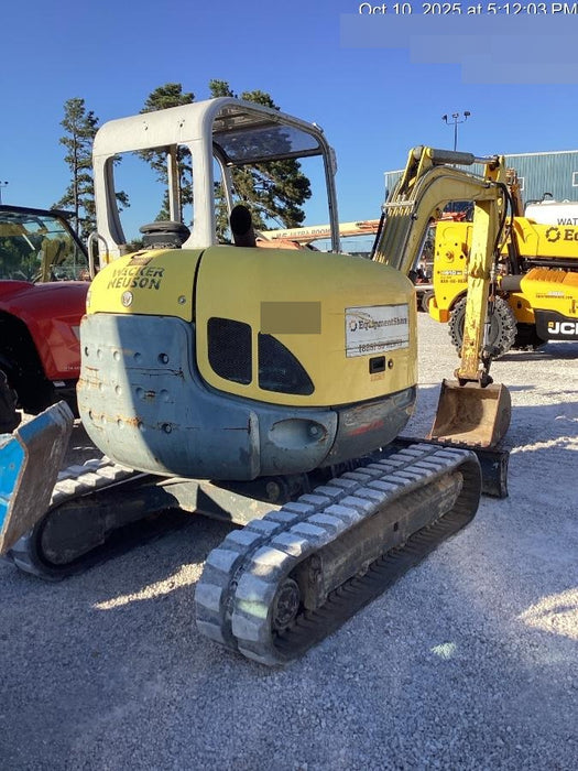 Wacker Neuson EZ53 Open ROPS, Rubber Tracks, Long Dipperstick, T4, Bucket