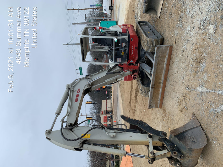 2019 Takeuchi TB260 Takeuchi TB260 Canopy w/Rubber Tracks, Auxiliary Hydraulics, Standard Blade, Manual QC