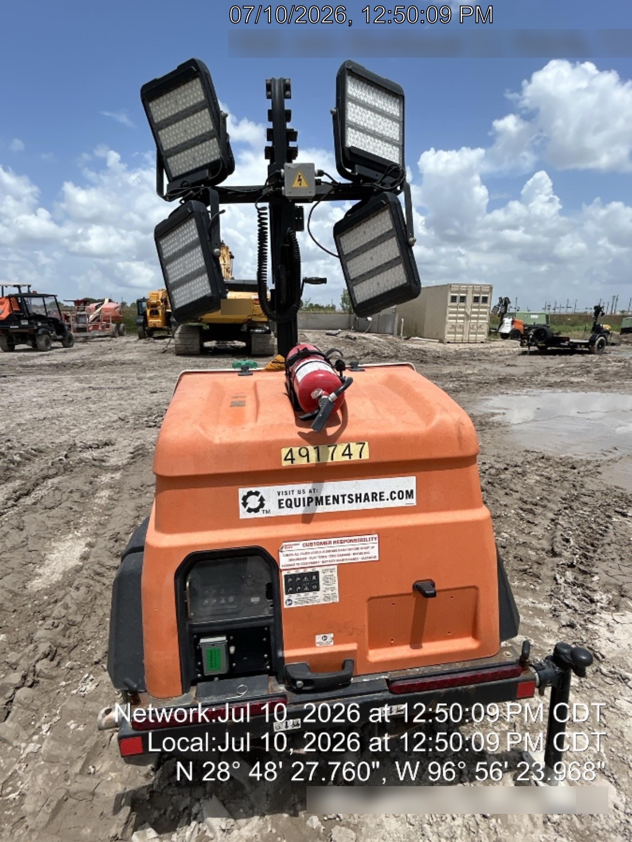2025 Generac MLTS-4 Diesel, Mitsubishi L2E, 7.1 hp @1800 rpm, Flex Switch 120V Input, Powerzone Controller, (4) 320W LED Lights, 4kW Generator, 39.9 Gal Fuel Tank, 2" Ball, ES Decals