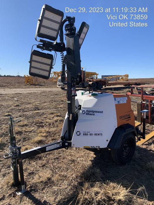 2023 Generac MLT2 Diesel, Flex Switch 120V Input, Powerzone Controller, (4) 320W LED Lights, 4kW Generator, 39.9 Gal Fuel Tank, 2" Ball, T3