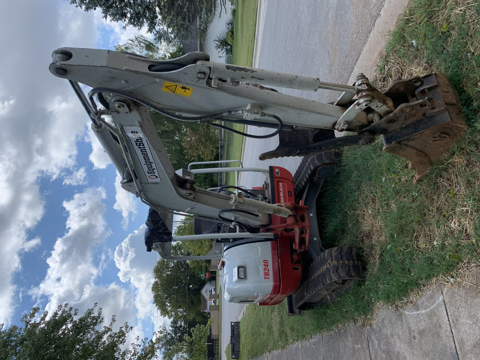 2019 Takeuchi TB240 Takeuchi TB240 Canopy w/Rubber Tracks, Auxiliary Hydraulics, Manual QC, Hydraulic Thumb, 12/18/24" Buckets