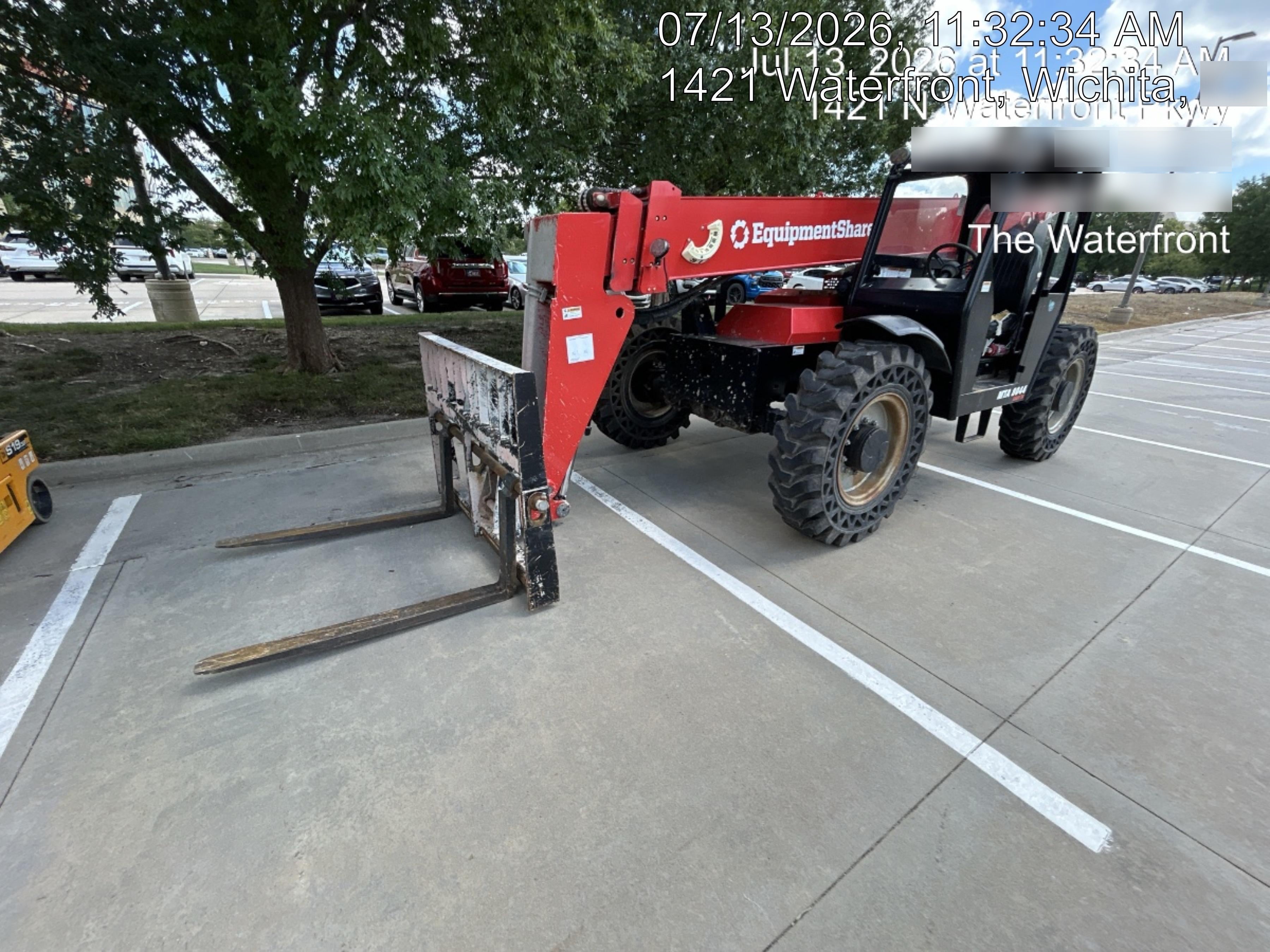 2019 Manitou MTA8044 74hp T4F, Open ROPS, Cab and Boom LED work lights, Auxiliary Hydraulics, Solid Tires, Amber strobe, Lift Hook 66" Carriage, 60" Forks
