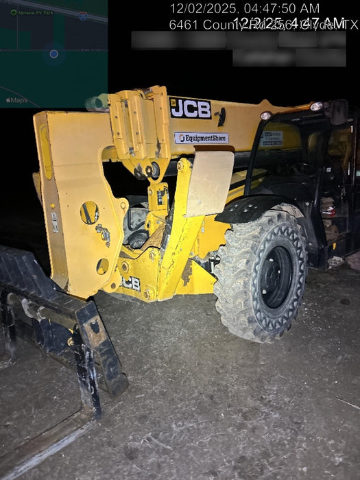 2019 JCB 510-56 Open ROPS, 74 HP, Solid Tires, Worklights, Beacon, Aux Hydraulics, Lifting Eye 66" Carriage/60" Forks