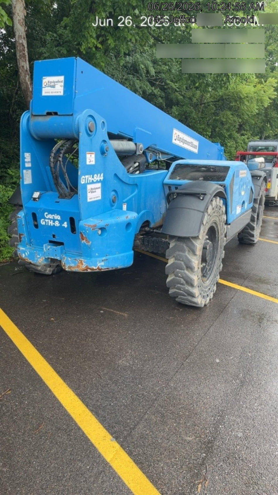 2018 Genie GTH-844 Genie GTH-844 w/ROPS, Work Lights, Solid Tires, RH Cab Mesh, Beacon, 60" Carriage and Forks
