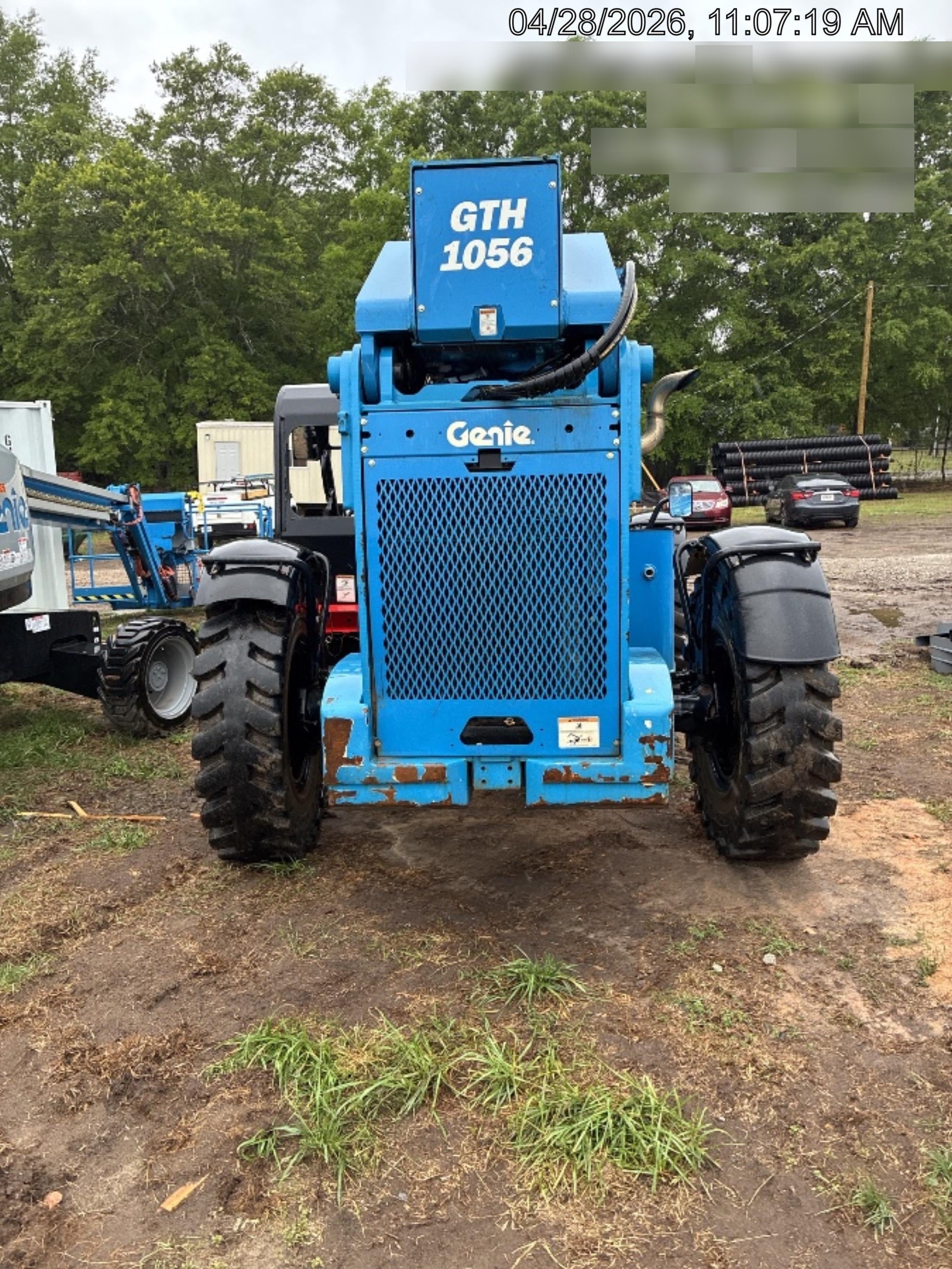 2019 Genie GTH-1056 Canopy, Solid RT Tires, LED Work Lights, Beacon 60" QA Carriage, 60" Forks