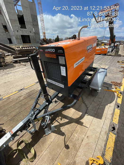 2022 Lincoln Electric LE400 Kubota V1505, Trlr, Cable Rack, Light Kit, ES Decals, T3