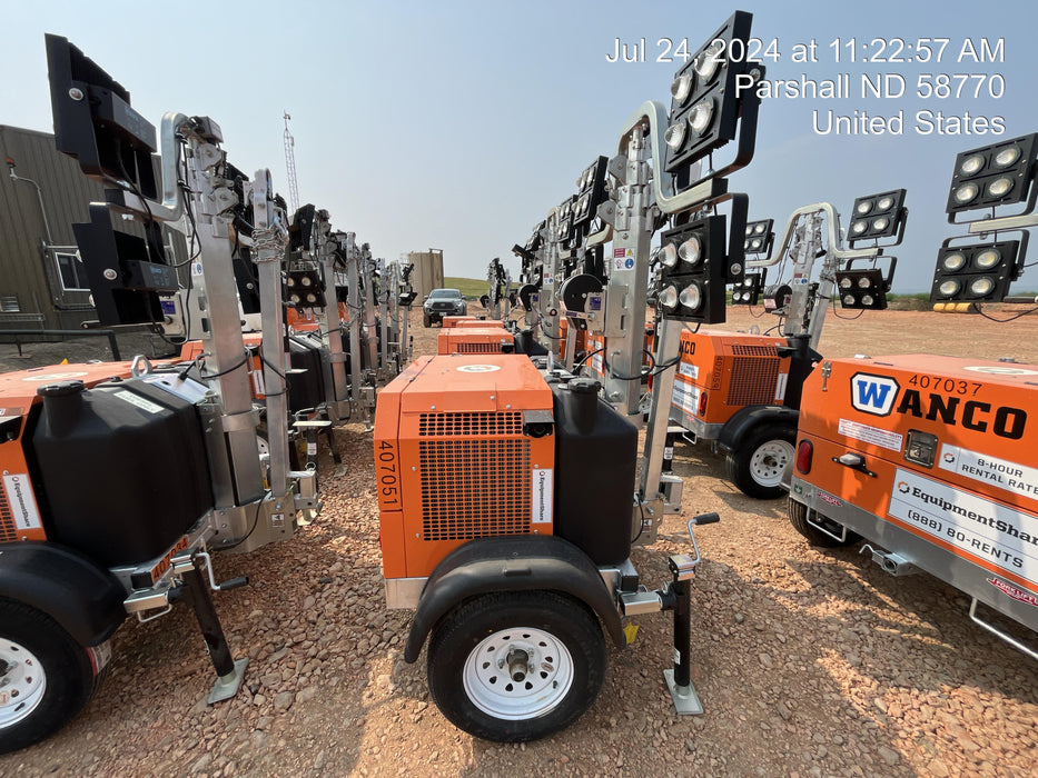 2024 Wanco WLTT-4MM4K Diesel, Deep Sea Controller, Shore Power Plug, Auto Start, (4) 350W LED Floodlights, 4kW Generator, 60 Gal Fuel Tank, 2" Ball, T3