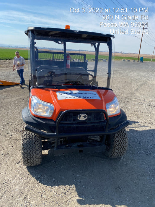 2021 Kubota RTV-X1140W-H Plastic Canopy, Windshield Acrylic Clear, LED Strobe Light, Wire Harness Kit, Back up Alarm