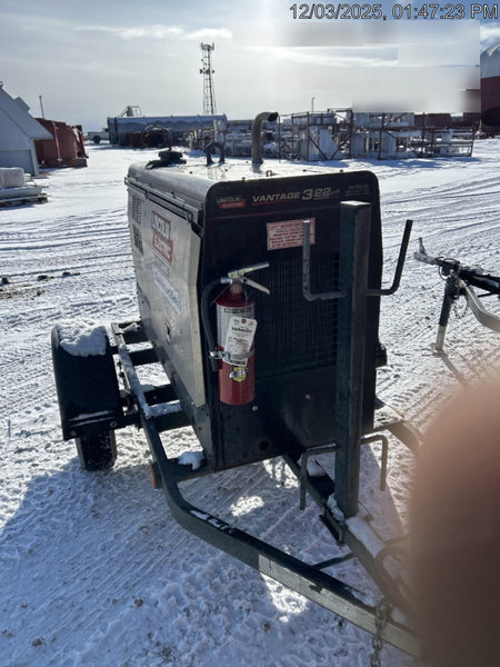2019 Lincoln Electric Vantage 322 Ready-Pak 3, Two Wheel Trailer, Fender and Light Kit, Cable Rack