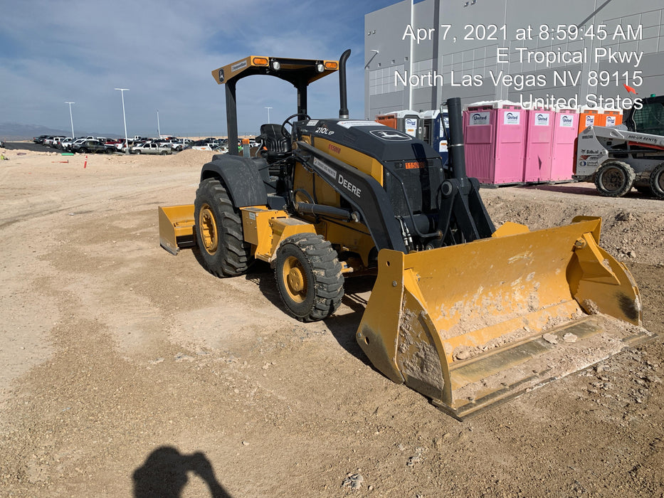 2020 John Deere 210LEP Canopy, 4WD, Second rear hydraulic cylinder, Light Package, Wheel weights