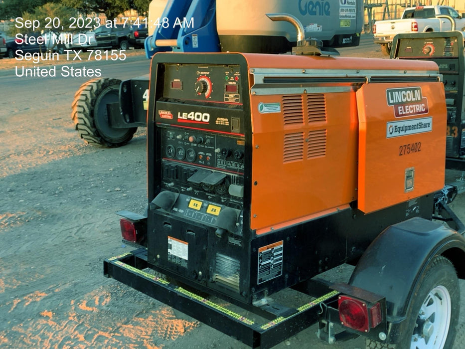 2022 Lincoln Electric LE400 Kubota V1505, Trlr, Cable Rack, Light Kit, ES Decals, T3