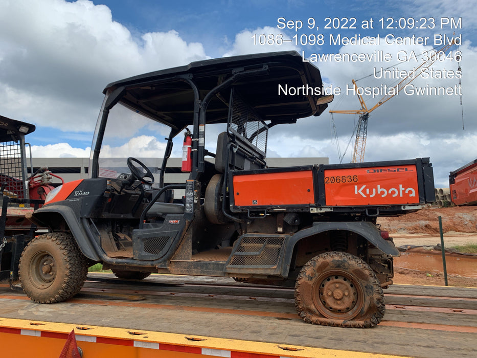 2022 Kubota RTV-X1140W-H Plastic Canopy, Windshield Acrylic Clear, LED Strobe Light, Wire Harness Kit, Back up Alarm