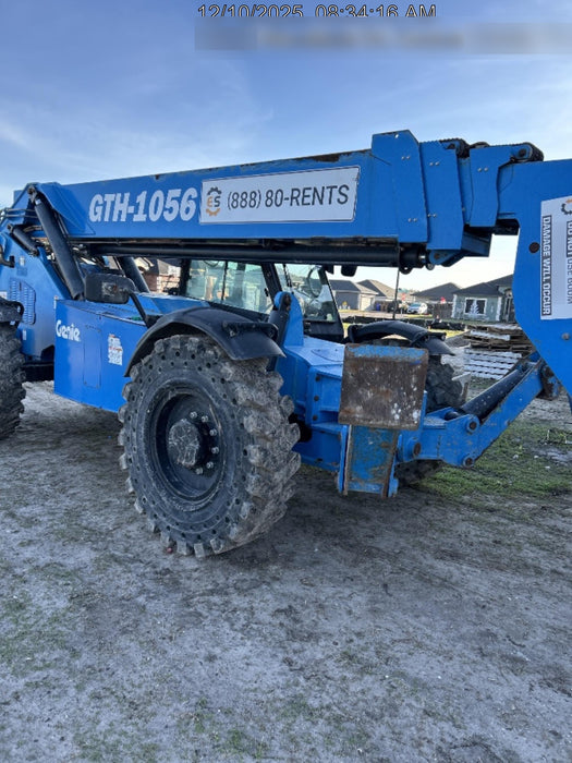 2019 Genie GTH-1056 Cab/Heat/AC, Solid RT Tires, LED Work Lights, Beacon 60" QA Carriage, 60" Forks