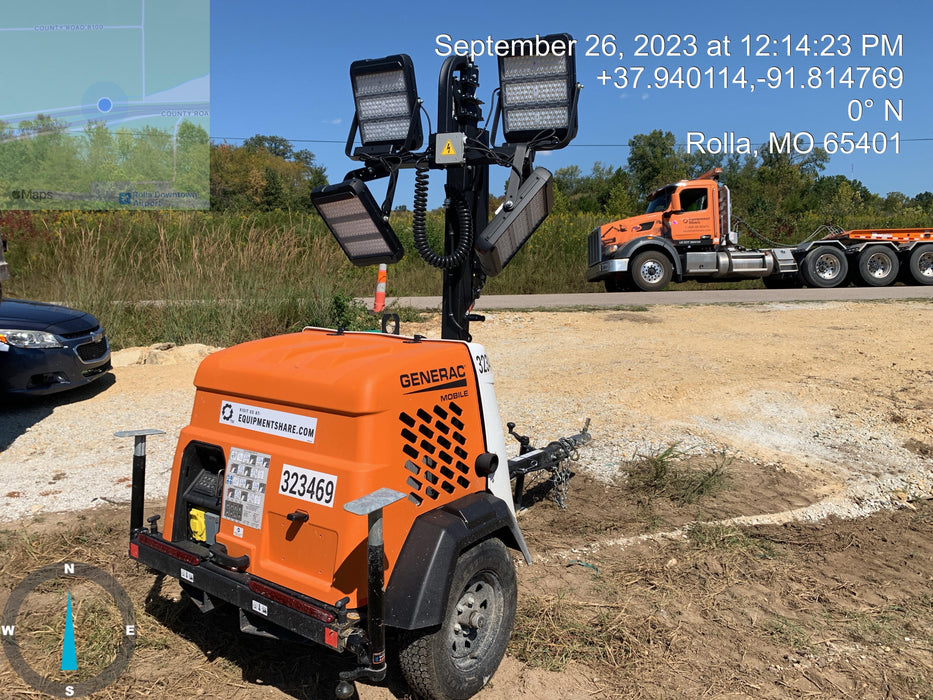 2023 Generac MLT2 Diesel, Flex Switch 120V Input, Powerzone Controller, (4) 320W LED Lights, 4kW Generator, 39.9 Gal Fuel Tank, 2" Ball, T3