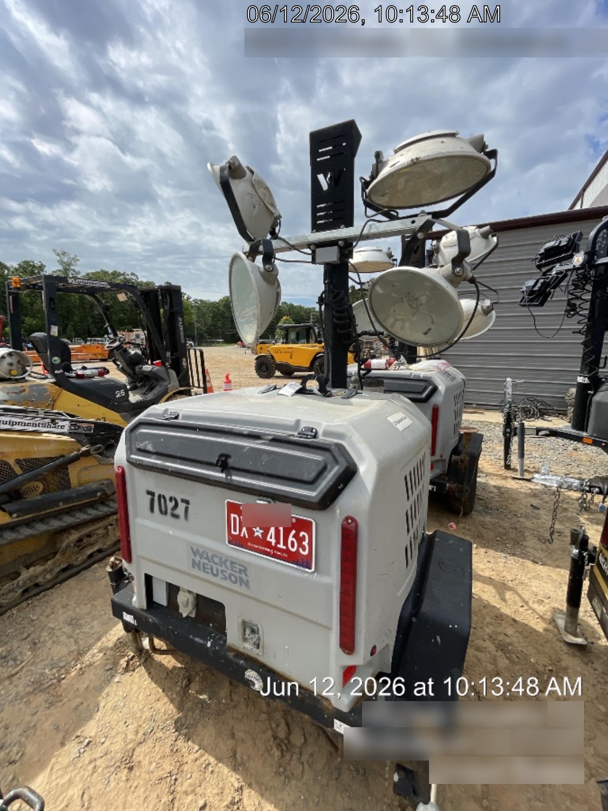 Wacker Neuson LTV6K-MH Wacker Neuson LTV6K Light Tower w/Kubota Engine