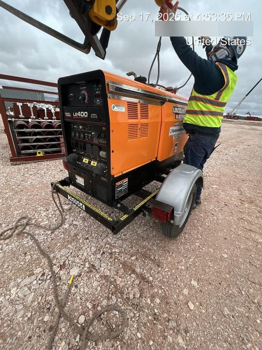 2022 Lincoln Electric LE400 Kubota V1505, Trlr, Cable Rack, Light Kit, ES Decals, T3