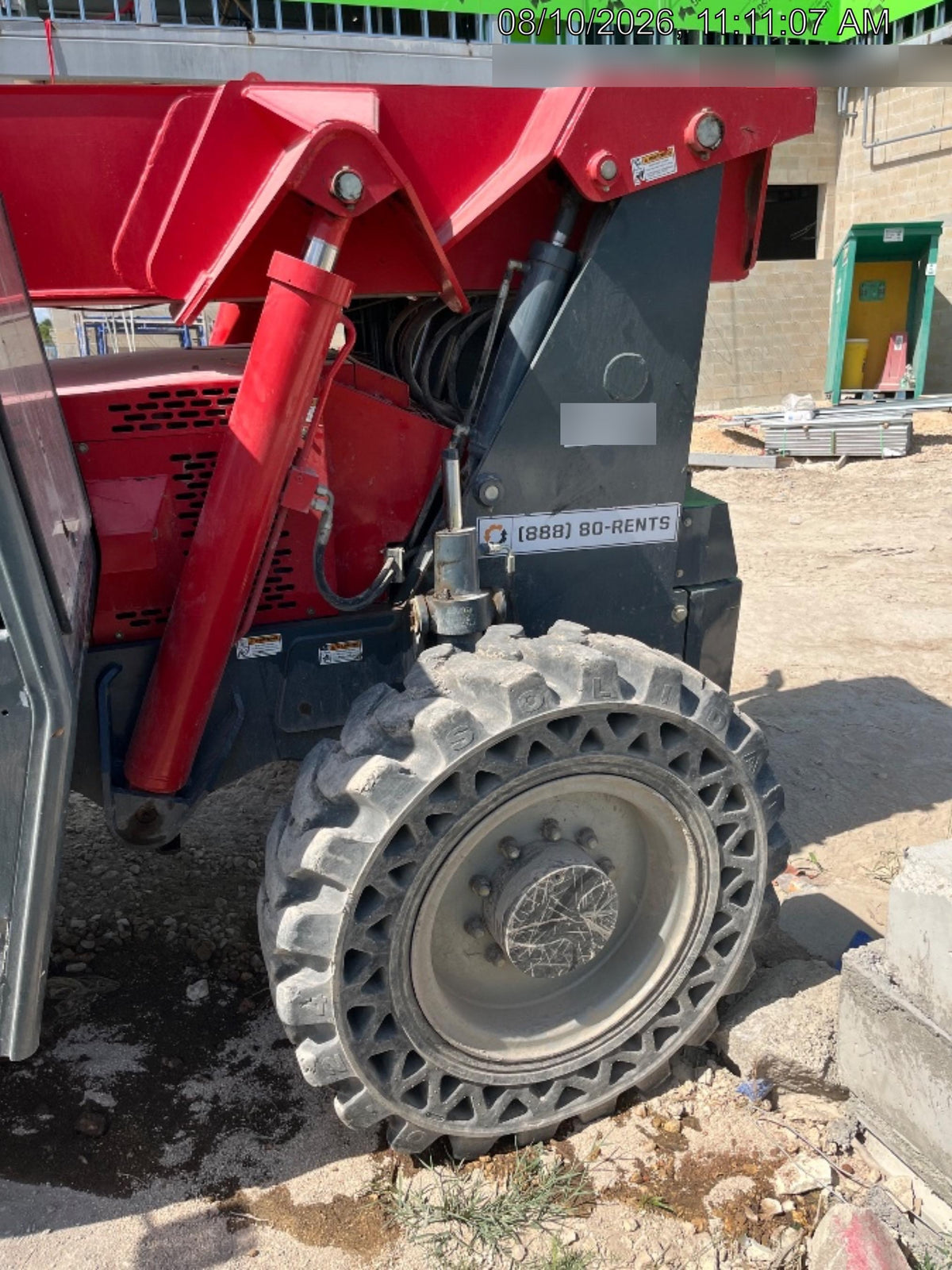 2019 Manitou MTA8044 MTA 8044 - 74 HP T4, Canopy, Worklights/Strobe, Beacon, 66" Carriage, 48" Forks, Solid Tires, Lift Hook, Aux Hydraulics