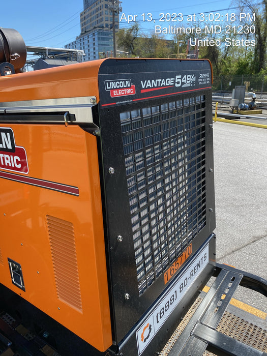 2021 Lincoln Electric Vantage 549X Ready Pak 3, ORANGE (includes trailer, cable rack, fender light kit)