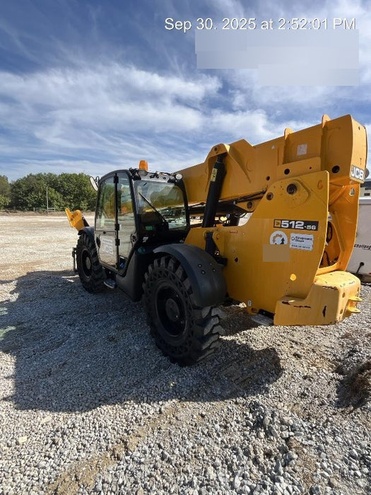 2020 JCB 512-56 Cab/Heat/Air, 109Hp, Solid Tires, Work Lights, Beacon, Aux Hydraulics, Back up Alarm, Lifting Eye, ES Decals