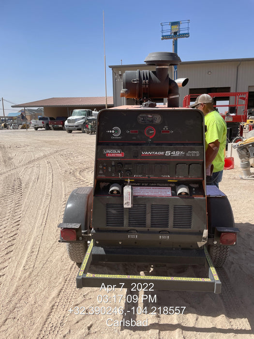2021 Lincoln Electric Vantage 549X Ready Pak 3, ORANGE (includes trailer, cable rack, fender light kit)