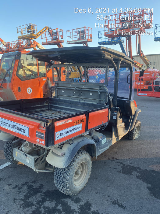 2022 Kubota RTV-X1140W-H Plastic Canopy, Windshield Acrylic Clear, LED Strobe Light, Wire Harness Kit, Back up Alarm