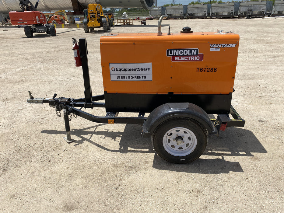 2021 Lincoln Electric Vantage 322 Vantage 322 Ready Pak 3 w/ Decals, ORANGE (includes trailer, cable rack, fender light kit) NO Telematics