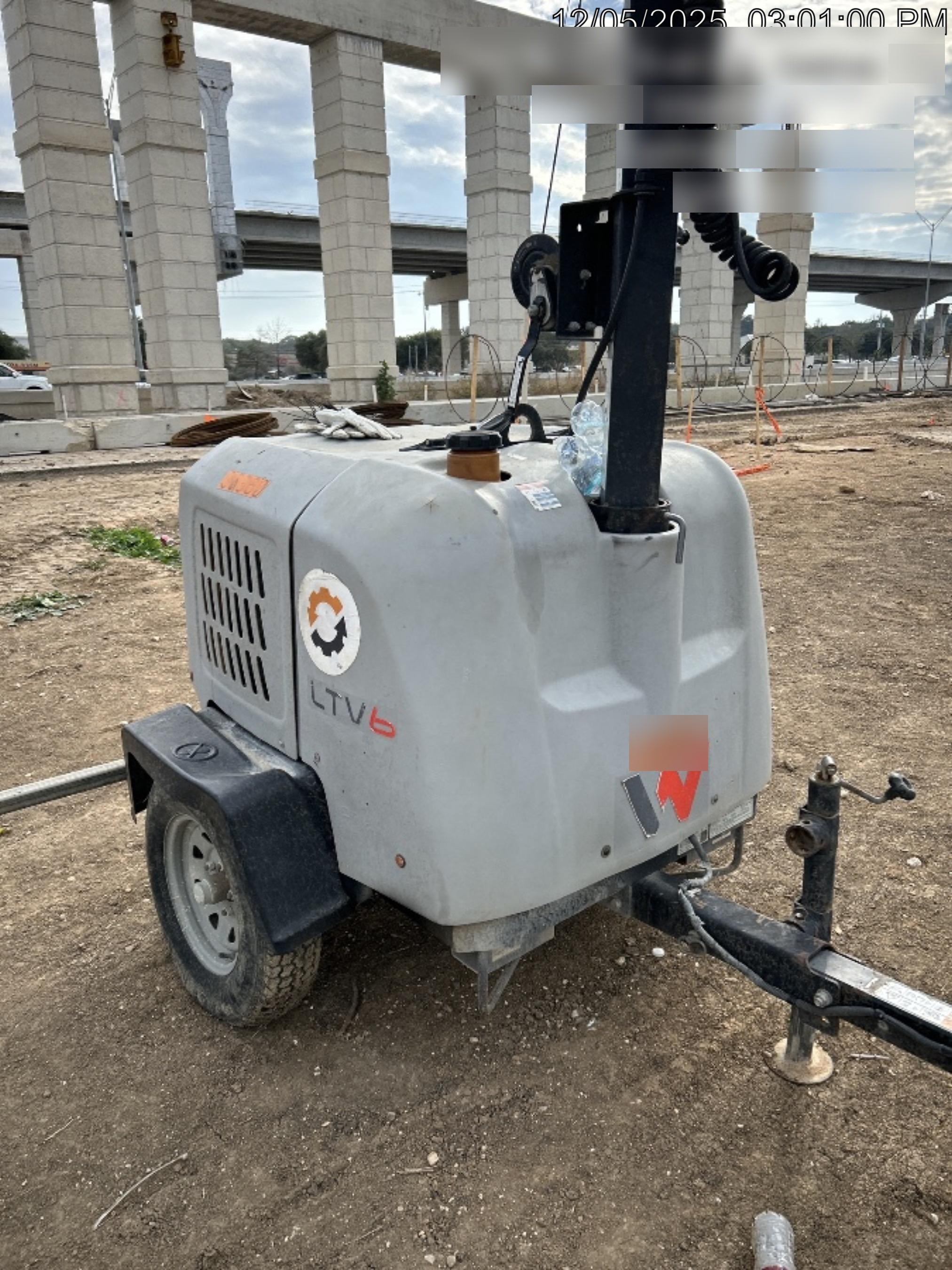 2019 Wacker Neuson LTV6L-MH Wacker Neuson LTV6L Mobile Light Tower w/Fuel Level Sensor Installed