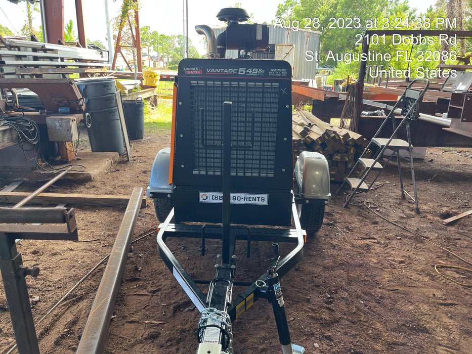 2022 Lincoln Electric Vantage 549X Crosslink Technology, Trailer Mounted, ES Decals, T3