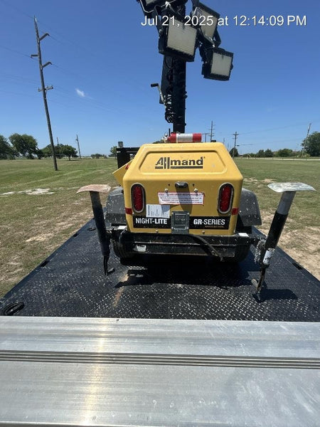 2022 Allmand NLV3GR (4) LED Light Fixture 350W, 23' Vertical Mast, 3kW Prime, Towable, Deep Sea L401, Leveling Jacks, Yanmar T4F 5.8hp