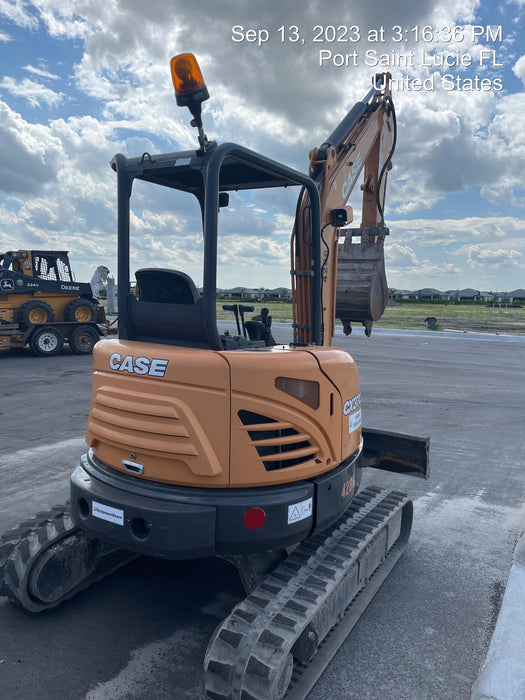 2018 Case CX37C ROPS, LONG ARM, RUBBER TRACKS, AUX HYD