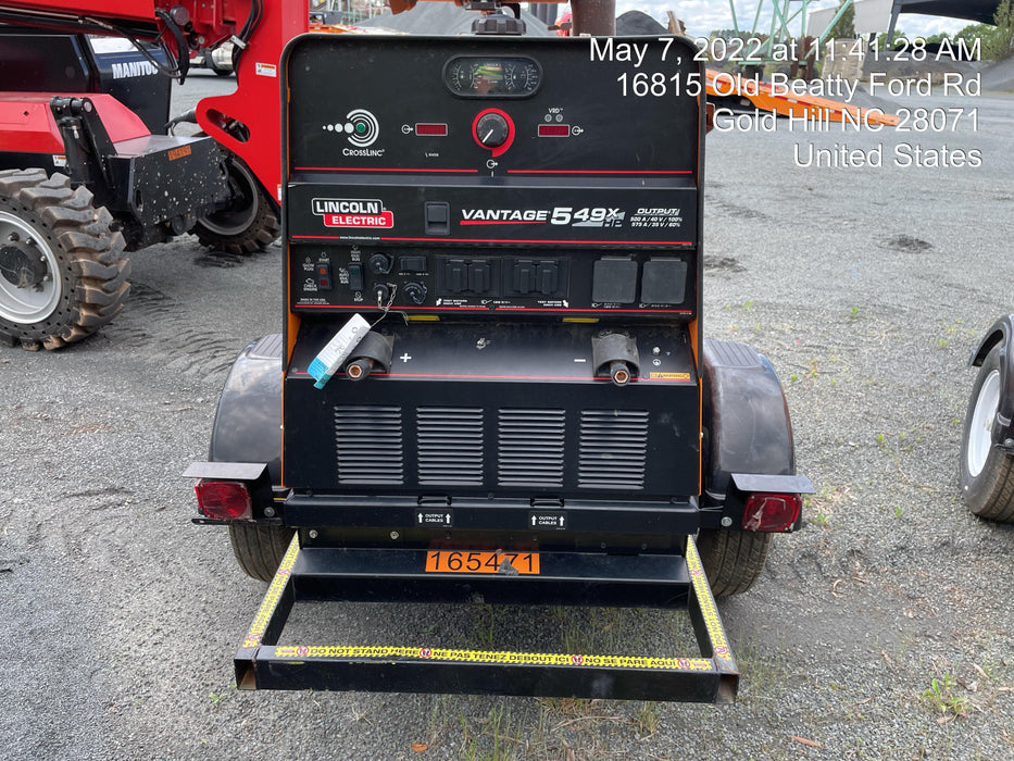 2021 Lincoln Electric Vantage 549X Ready Pak 3, ORANGE (includes trailer, cable rack, fender light kit)