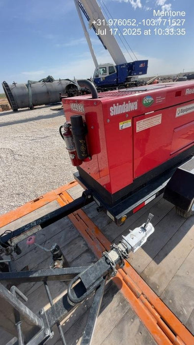 2022 Shindaiwa DGW400MDL Kubota D902 Engine, 23 HP, Dual Op Welder, Wire, Arc, Droop Stick, Tig, and CC Stick Functionality, Simulphase, 3 Phase and 1 Phase Gen Output, Single Axle NB Trlr, Slr Trckl Chrg 12V 12W, Fire Ext