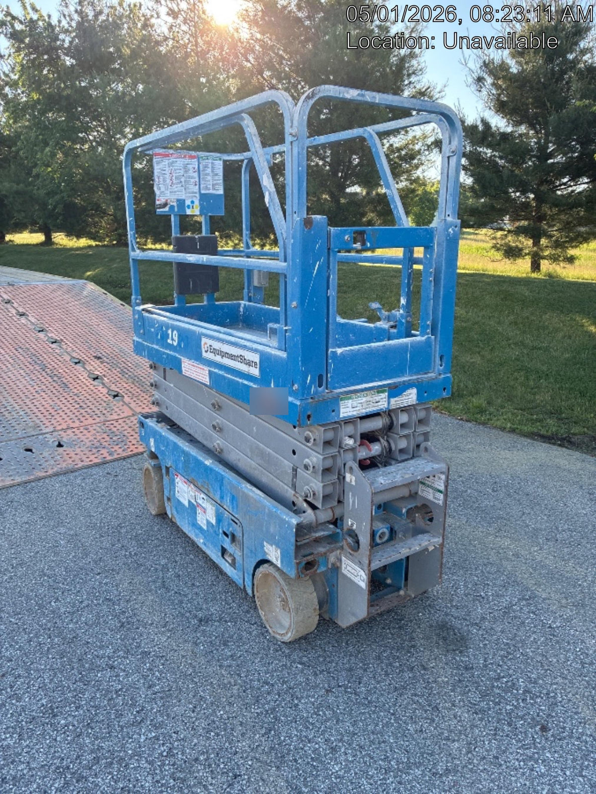 2020 Genie GS-1930 Solid Non Marking Tires, Beacon, Folding rails with half height swing gate