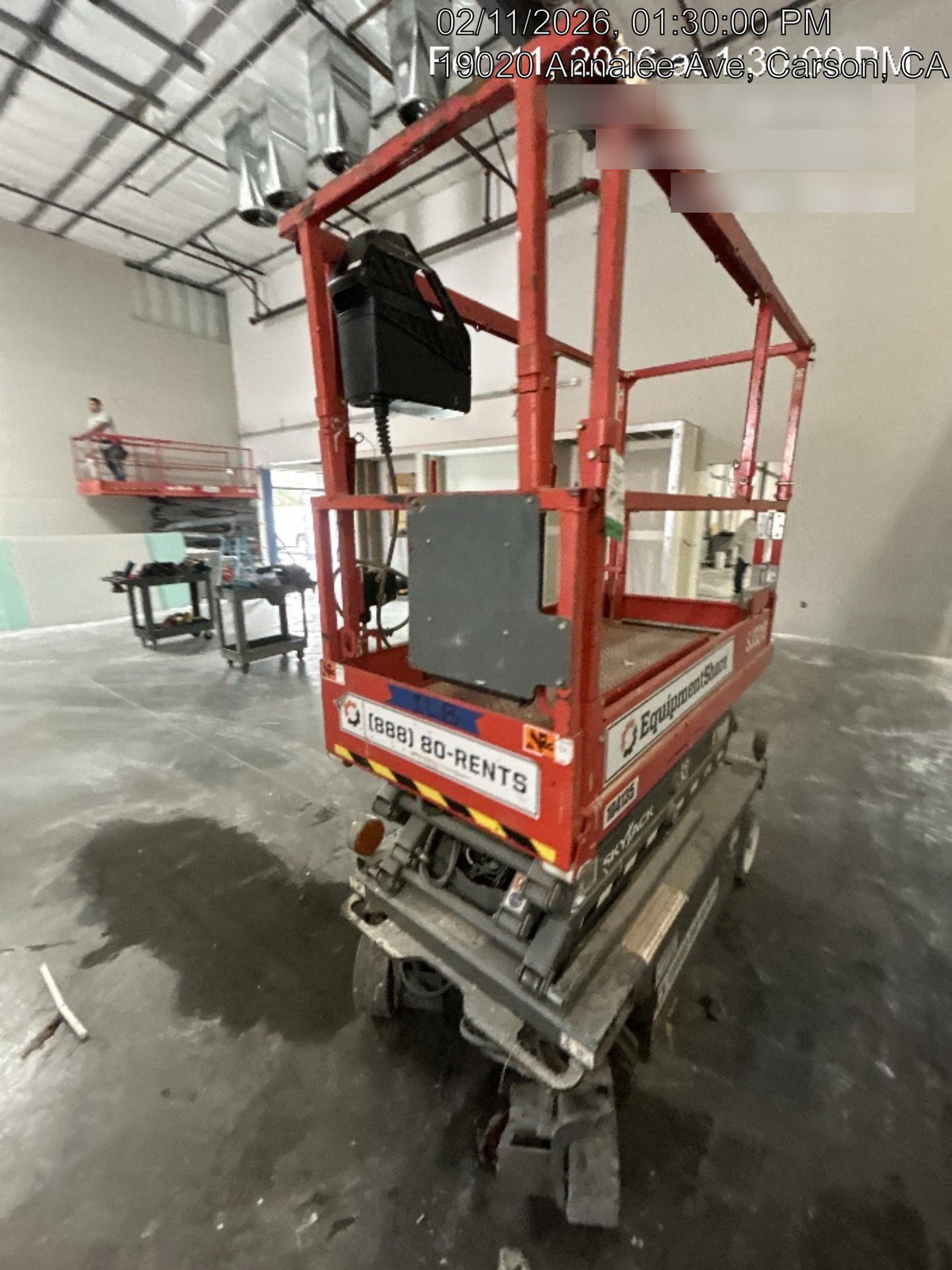 2020 Skyjack SJIII-3219 Solid NM Tires, Half height spring hinged entry gate, Dual Beacons, 800W Inverter