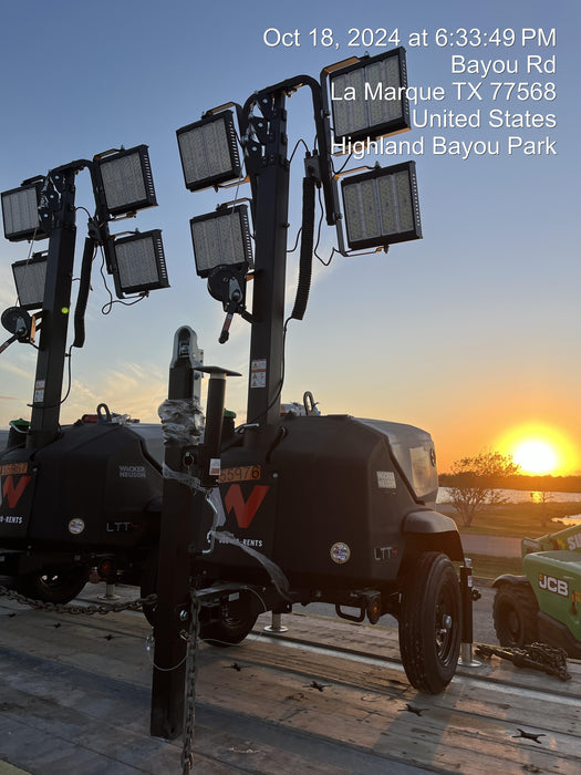 2024 Wacker Neuson LTT4 Diesel, Kohler KDW702, Deep Sea Controller, Auto Start, LED 320W, Bypass Outlet, T3