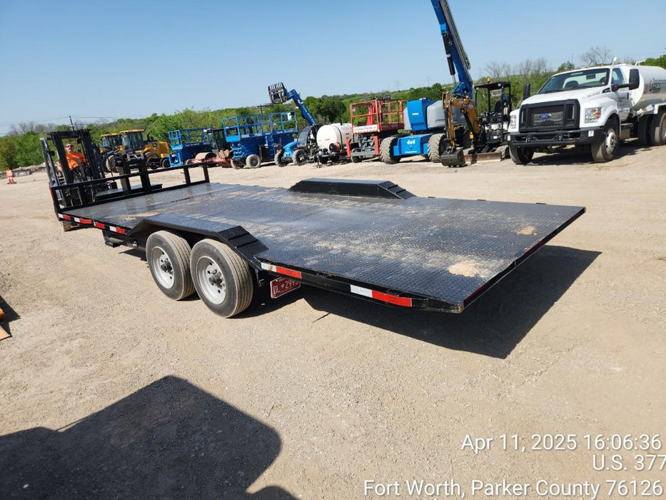 2025 TEXAS PRIDE TRAILERS 21' Lowboy Gravity Tilt Bed 14K Bumper Pull Trailer