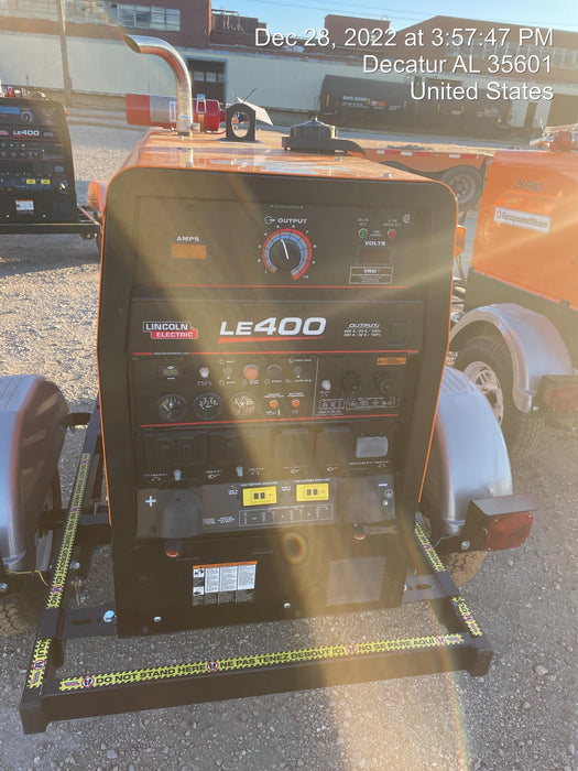 2022 Lincoln Electric LE400 Kubota V1505, Trlr, Cable Rack, Light Kit, ES Decals, T3