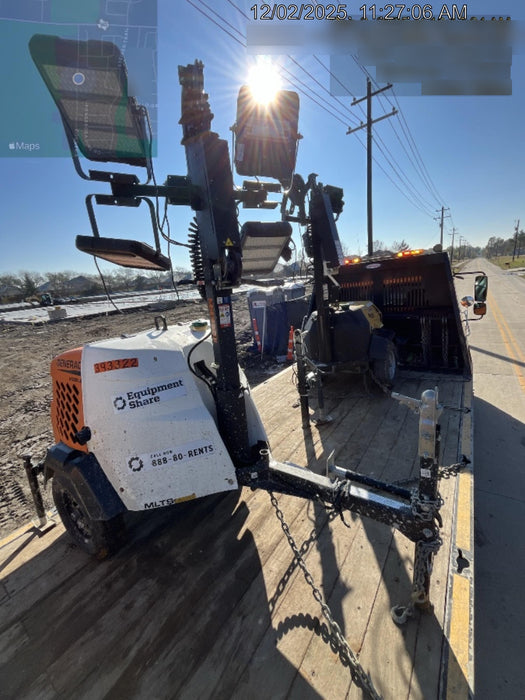 2024 Generac MLT2 Diesel, Flex Switch 120V Input, Powerzone Controller, 
(4) 320W LED Lights, 4kW Generator, 39.9 Gal Fuel Tank, 2" Ball, T3