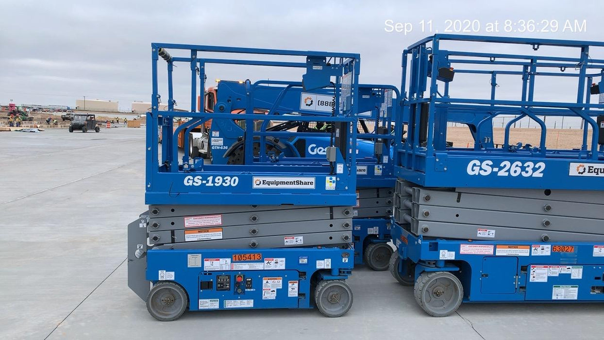2020 Genie GS-1930 Solid Non Marking Tires, Beacon, Folding rails with half height swing gate