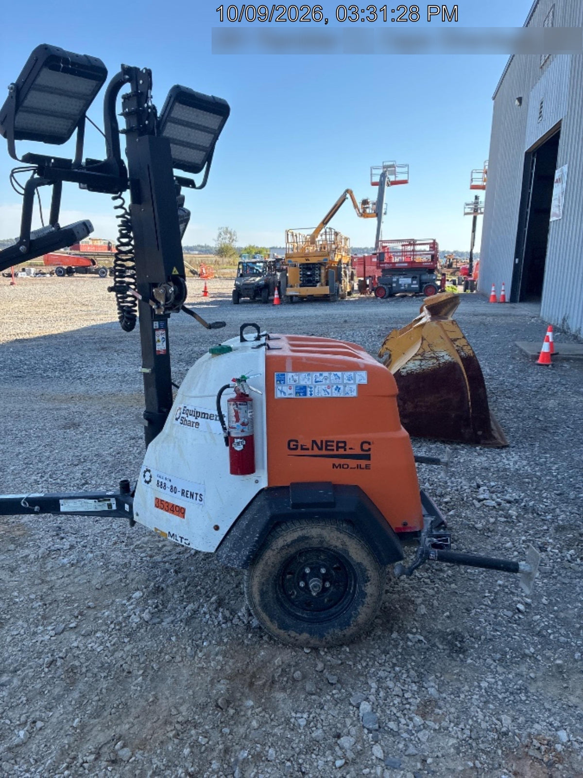 2023 Generac MLT2 Diesel, Flex Switch 120V Input, Powerzone Controller, (4) 320W LED Lights, 4kW Generator, 39.9 Gal Fuel Tank, 2" Ball, T3