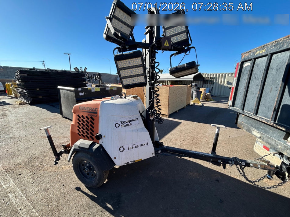 2024 Generac MLT2 Diesel, Flex Switch 120V Input, Powerzone Controller, 
(4) 320W LED Lights, 4kW Generator, 39.9 Gal Fuel Tank, 2" Ball, T3