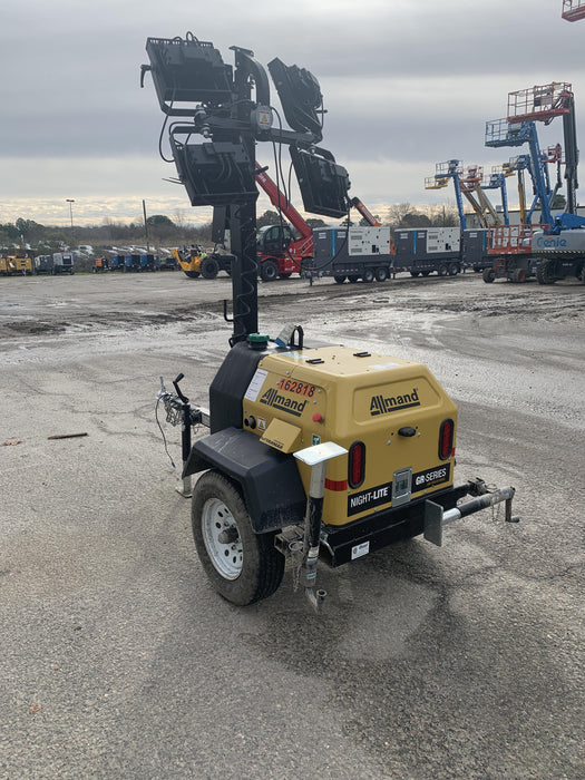 2021 Allmand NLV3GR (4) LED Light Fixture 350W, 23' Vertical Mast, 3kW Prime, Towable, Deep Sea L401, Leveling Jacks, Yanmar T4F 5.8hp