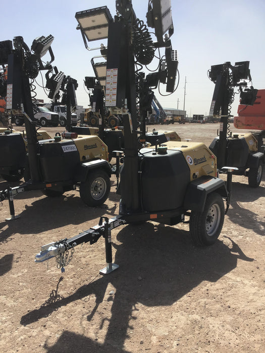 2022 Allmand NLV3GR (4) LED Light Fixture 350W, 23' Vertical Mast, 3kW Prime, Towable, ES Decals, T3