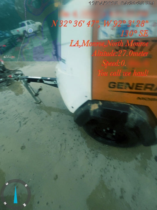 2023 Generac MLT2 Diesel, Flex Switch 120V Input, Powerzone Controller, (4) 320W LED Lights, 4kW Generator, 39.9 Gal Fuel Tank, 2" Ball, T3